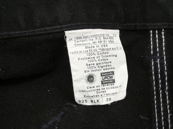 画像5: 90s Carhartt BLACK DUCK WORK PAINTER SHORTS MADE IN USA (5)