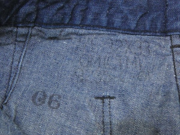 画像6: 50s 60s US NAVY USN DENIM UTILITY TROUSERS DUNGAREE PANTS (6)