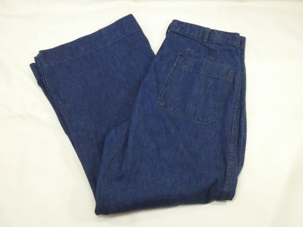 画像3: 50s 60s US NAVY USN DENIM UTILITY TROUSERS DUNGAREE PANTS (3)