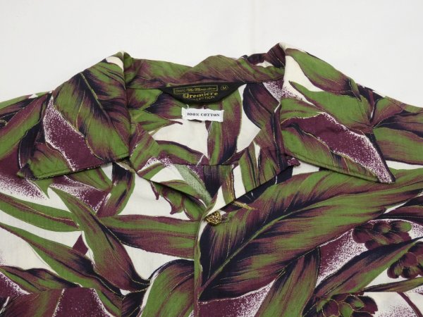 画像4: 〜 70s Sears Premiere COLLECTION BOTANICAL ALL OVER PATTERN COTTON HAWAIIAN SHIRT (4)