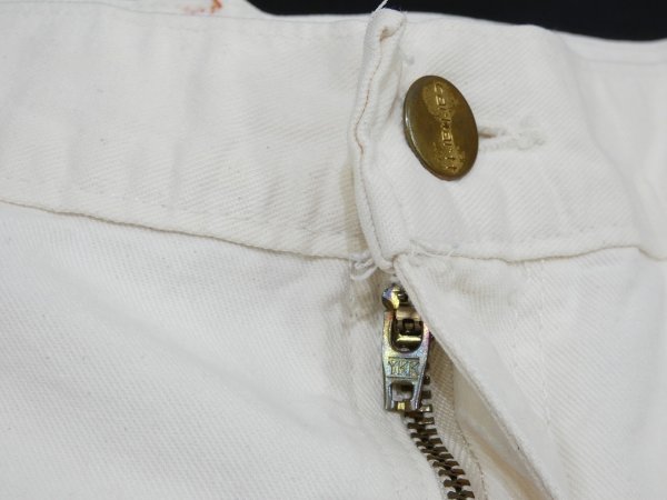 画像5: 80s 90s Carhartt DOUBLE KNEE COTTON PAINTER WORK PANTS WHITE (5)