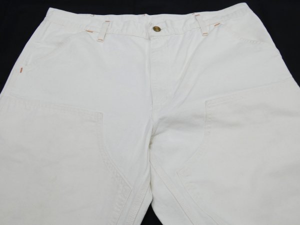 画像4: 80s 90s Carhartt DOUBLE KNEE COTTON PAINTER WORK PANTS WHITE (4)