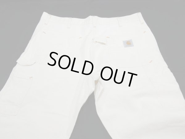 画像13: 80s 90s Carhartt DOUBLE KNEE COTTON PAINTER WORK PANTS WHITE (13)
