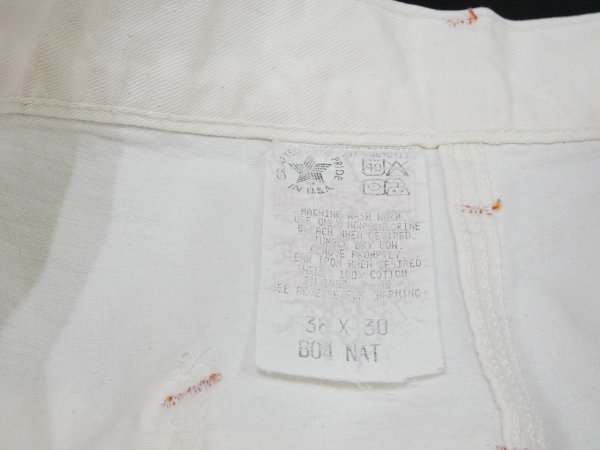 画像6: 80s 90s Carhartt DOUBLE KNEE COTTON PAINTER WORK PANTS WHITE (6)