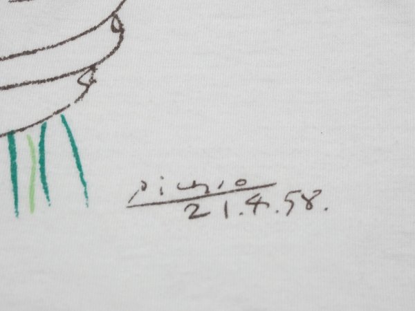 画像6: 80s 90s XL PABLO PICASSO The Bouquet of Peace ART T-SHIRT (6)