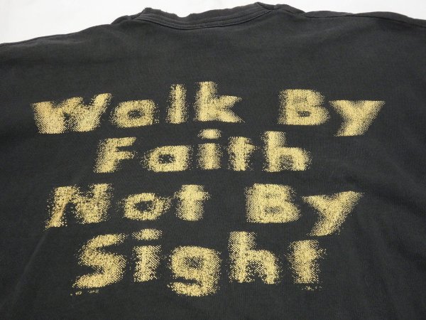 画像8: 90s FRUIT OF THE LOOM  Faith MOTION TEXT BOSS SIDE PRINT T-SHIRT MADE IN USA (8)