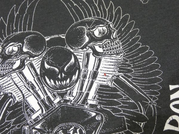 画像6: 90s FRUIT OF THE LOOM HARLEY DAVIDSON SKULL BIKE WEEK T-SHIRT (6)