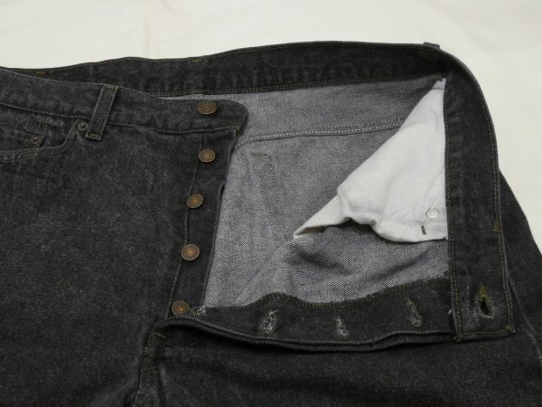 画像5: 90s Levi's 501- 0658 YARN DYED BLACK DENIM PANTS W38L34 MADE IN USA (5)