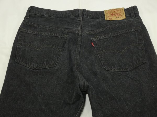 画像9: 90s Levi's 501- 0658 YARN DYED BLACK DENIM PANTS W38L34 MADE IN USA (9)