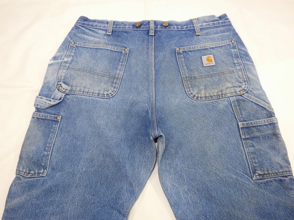 画像11: 10s Carhartt DOUBLE KNEE DENIM PAINTER WORK PANTS (11)