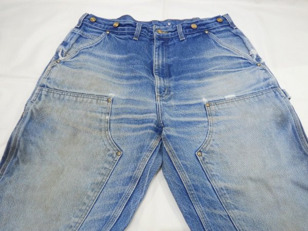 画像4: 10s Carhartt DOUBLE KNEE DENIM PAINTER WORK PANTS (4)