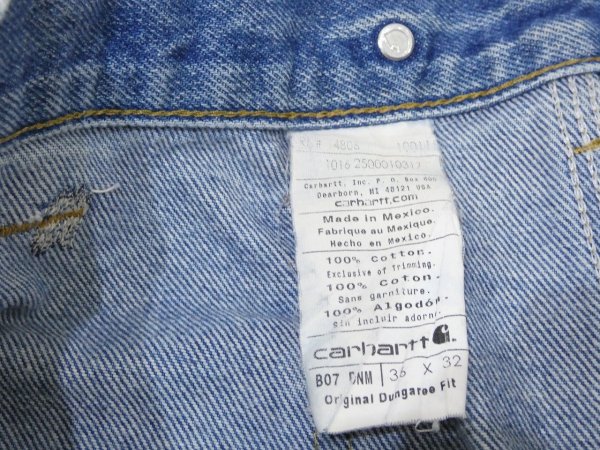 画像6: 10s Carhartt DOUBLE KNEE DENIM PAINTER WORK PANTS (6)