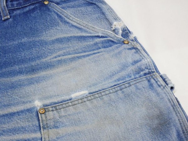 画像8: 10s Carhartt DOUBLE KNEE DENIM PAINTER WORK PANTS (8)