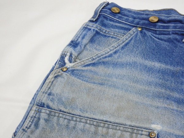 画像7: 10s Carhartt DOUBLE KNEE DENIM PAINTER WORK PANTS (7)