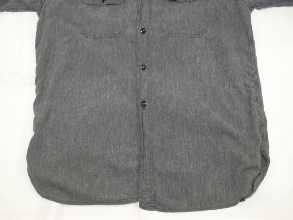 画像6: 50s POWR HOUSE SALT&PAPER BLACK CHAMBRAY SHIRT with ELBOW PATCH (6)