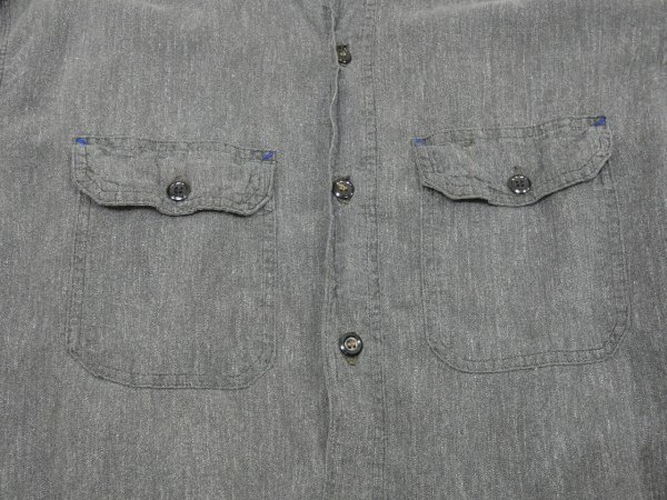 画像5: 50s POWR HOUSE SALT&PAPER BLACK CHAMBRAY SHIRT with ELBOW PATCH (5)