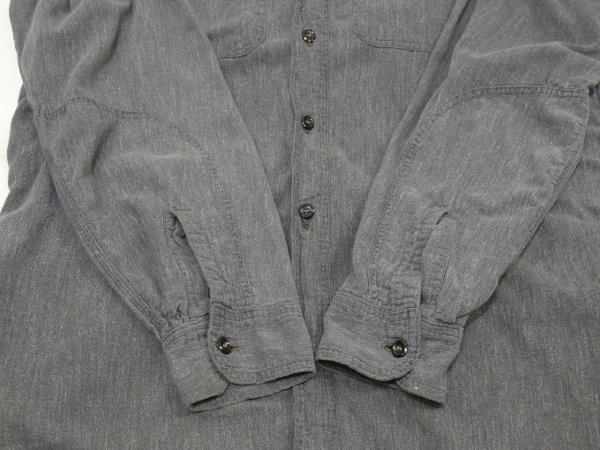 画像8: 50s POWR HOUSE SALT&PAPER BLACK CHAMBRAY SHIRT with ELBOW PATCH (8)