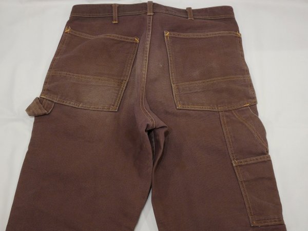 画像12: 60s Carter's Watch the Wear DARK BROWN DUCK PAINTER WORK PANTS (12)
