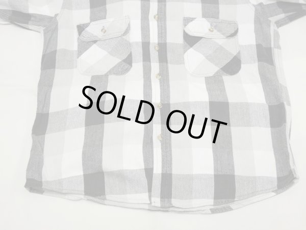画像6: 90s DAKOTA MONOTONE PLAID HEAVY FLANNEL SHIRT (6)
