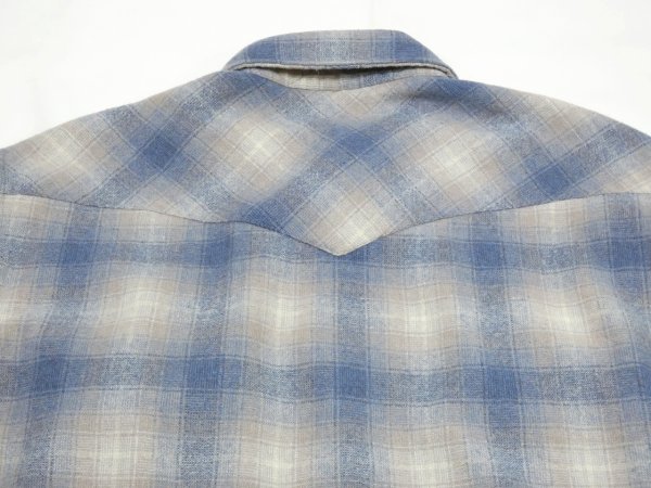 画像11: 70s Pendleton OMBRE SHADOW CHECK WOOL WESTERN SHIRT MADE IN USA (11)