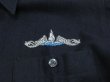 画像7: 70s Pendleton US NAVY WOOL BOARD SHIRT with SUBMARINE EMBROIDERY DEAD STOCK (7)