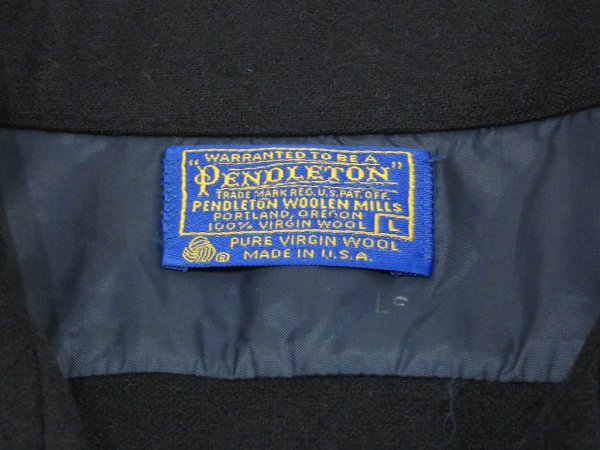 画像3: 70s Pendleton US NAVY WOOL BOARD SHIRT with SUBMARINE EMBROIDERY DEAD STOCK (3)