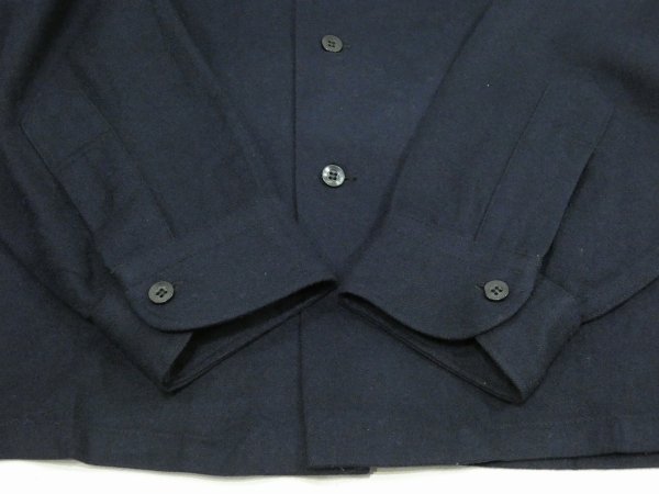 画像9: 70s Pendleton US NAVY WOOL BOARD SHIRT with SUBMARINE EMBROIDERY DEAD STOCK (9)