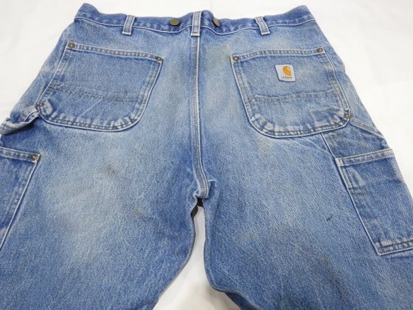 画像8: 10s Carhartt DOUBLE KNEE DENIM PAINTER WORK PANTS (8)