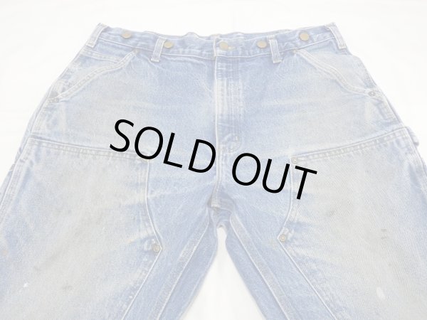 画像4: 10s Carhartt DOUBLE KNEE DENIM PAINTER WORK PANTS (4)