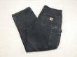 画像3: 10s Carhartt DOUBLE KNEE BLACK DUCK PAINTER WORK PANTS GOOD FADE (3)