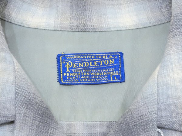 画像3: 50s Pendleton OMBRE SHADOW PLAID BOARD SHIRT (3)