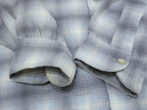 画像12: 50s Pendleton OMBRE SHADOW PLAID BOARD SHIRT (12)