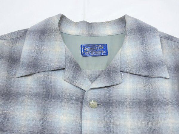 画像4: 50s Pendleton OMBRE SHADOW PLAID BOARD SHIRT (4)