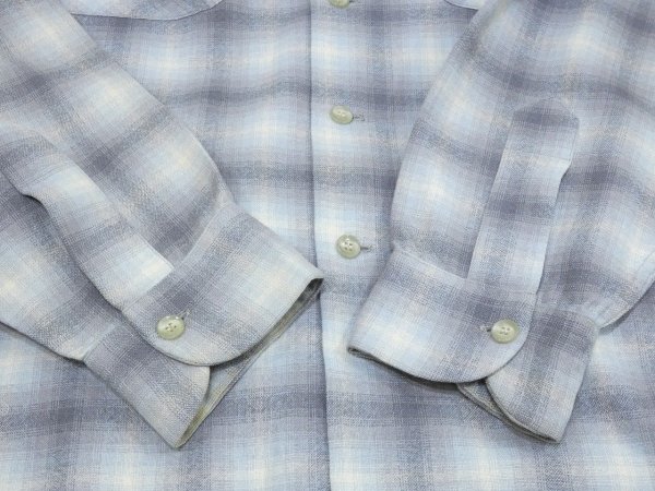 画像11: 50s Pendleton OMBRE SHADOW PLAID BOARD SHIRT (11)