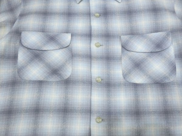 画像6: 50s Pendleton OMBRE SHADOW PLAID BOARD SHIRT (6)