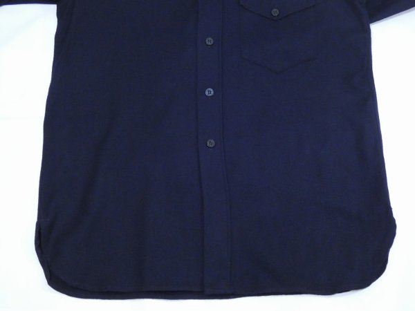 画像7: 40s US COAST GUARD USCG CPO BLUE FLANNEL SHIRT DEAD STOCK (7)