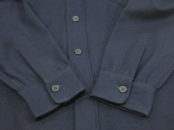 画像11: 40s US COAST GUARD USCG CPO BLUE FLANNEL SHIRT DEAD STOCK (11)