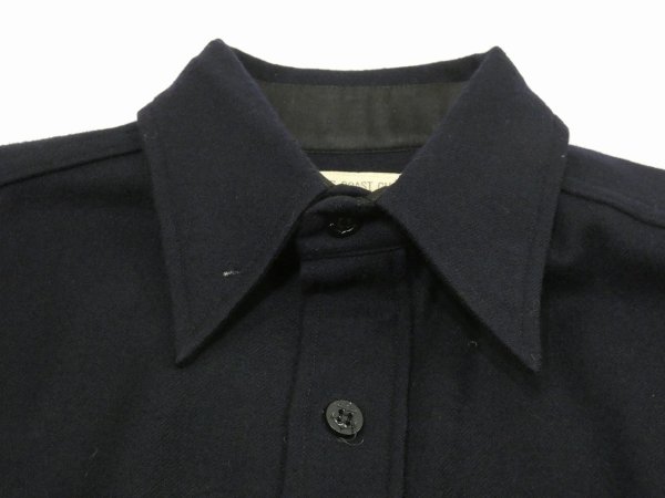 画像4: 40s US COAST GUARD USCG CPO BLUE FLANNEL SHIRT DEAD STOCK (4)