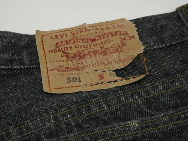 画像9: 90s Levi's 501- 0658 YARN DYED BLACK DENIM PANTS W36L3４ MADE IN USA (9)