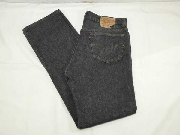 画像3: 90s Levi's 501- 0658 YARN DYED BLACK DENIM PANTS W36L3４ MADE IN USA (3)