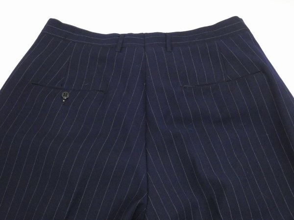 画像8: 50s UNKNOWN TWO TUCK STRIPE WOOL SLACKS PANTS DEAD STOCK (8)