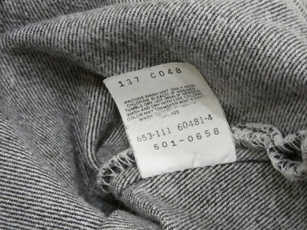 画像10: 90s Levi's 501- 0658 YARN DYED BLACK DENIM PANTS W36L30 MADE IN USA  (10)