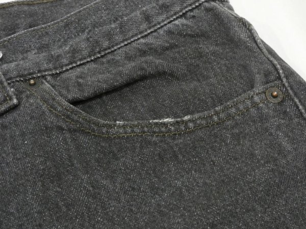 画像6: 90s Levi's 501- 0658 YARN DYED BLACK DENIM PANTS W36L30 MADE IN USA  (6)