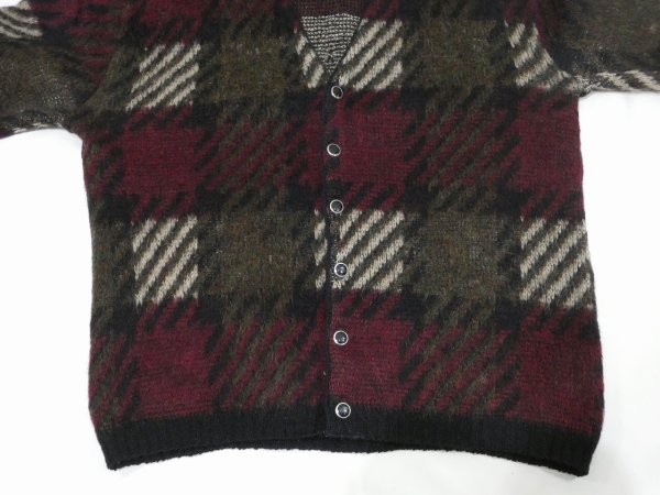 画像5: 60s Gary Reed PLAID MOHAIR CARDIGAN (5)