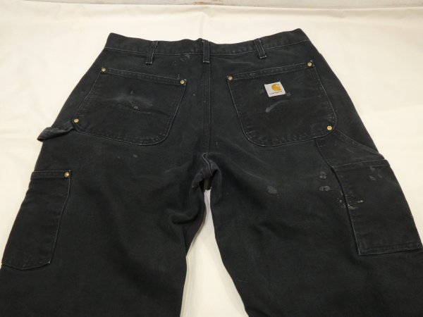 画像8: 20s Carhartt DOUBLE KNEE BLACK DUCK WORK PAINTER PANTS MADE IN USA (8)