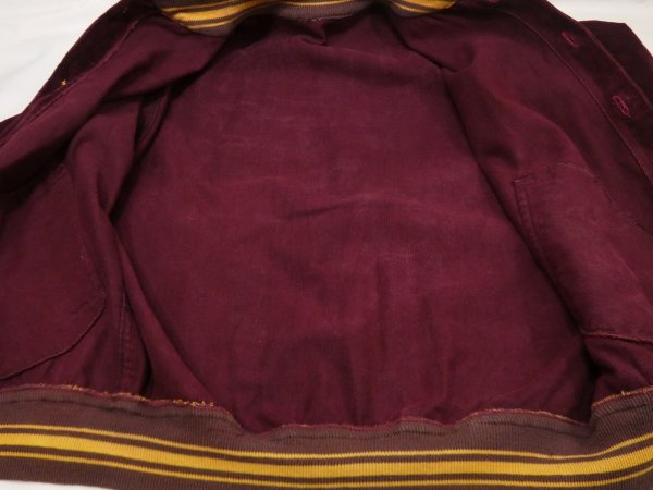画像9: 40s 50s UNKNOWN CORDUROY BUTTON STADIUM JACKET (9)