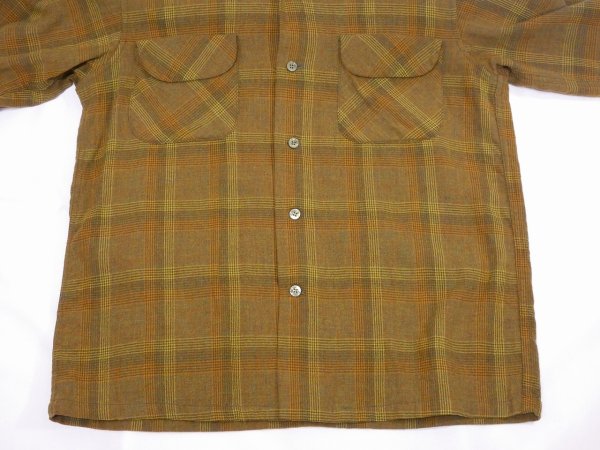 画像6: 60s Pendleton WARM COLORS PLAID BOARD SHIRT (6)