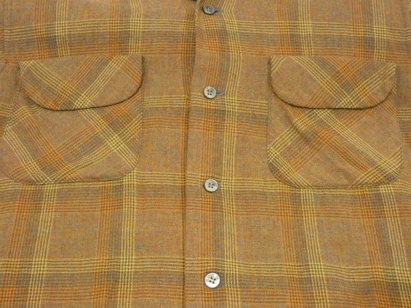 画像5: 60s Pendleton WARM COLORS PLAID BOARD SHIRT (5)