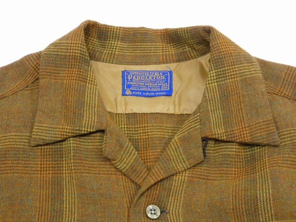 画像4: 60s Pendleton WARM COLORS PLAID BOARD SHIRT (4)