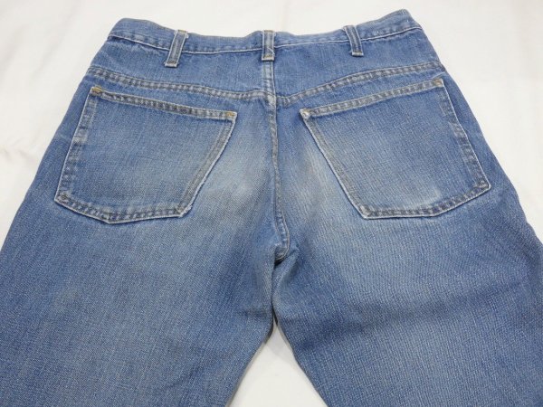 画像10: 70s UNKNOWN FLARE BOOTS CUT DENIM PANTS (10)